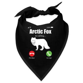 Artic Fuchsliebhaber Aus Arktischer Fuchs - Bandana - Schwarz - Vorne