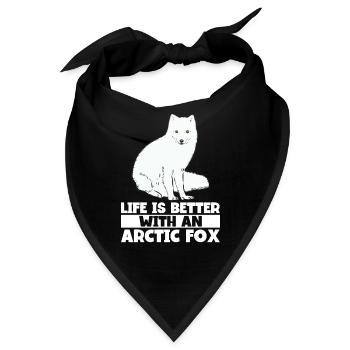 Artic Fuchsliebhaber Aus Arktischer Fuchs - Bandana - Schwarz - Vorne