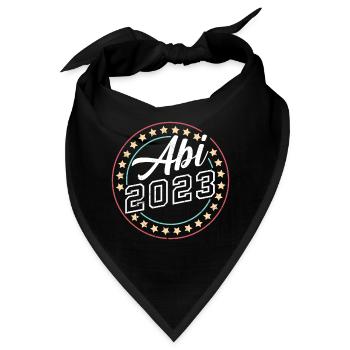 Abi 2023 Abitur Abiturient Schulabschluss - Bandana - Schwarz - Vorne