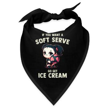 Lustiger Volleyball Soft Serve - Lustiges - Bandana - Schwarz - Vorne