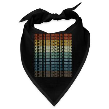 Cello ist der Speck der Musik Cellospieler Speck - Bandana - Schwarz - Vorne