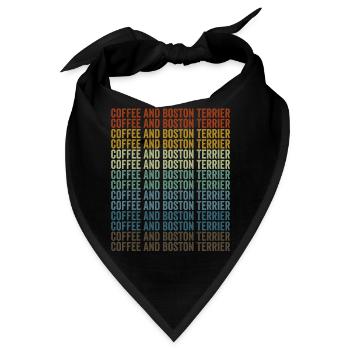 Kaffee und Boston Terrier Boston Terrier - Bandana - Schwarz - Vorne
