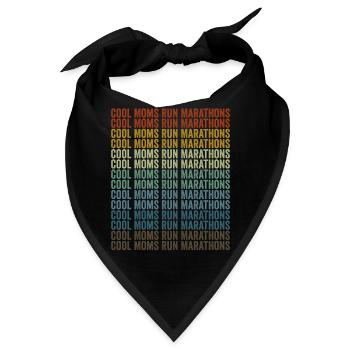 Coole Mütter laufen Marathons Läuferin Lauffreundi - Bandana - Schwarz - Vorne
