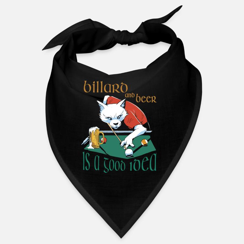 Billard and Beer is a good idea, Billard Spruch Bandana