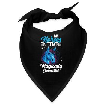 Meine Pferde Und Ich Sind Magisch Verbunden Reiter - Bandana - Schwarz - Vorne