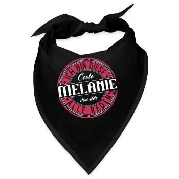 Melanie Geschenkidee Geschenk Geburtstag - Bandana - Schwarz - Vorne