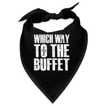 Which Way To The Buffet 25 - Bandana - Schwarz - Vorne