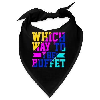 Which Way To The Buffet 24 - Bandana - Schwarz - Vorne