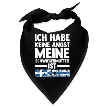 Ich habe keine Angst meine Schwiegermutter ist Gri - Bandana - Schwarz - Vorne