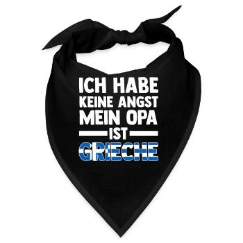 Ich habe keine Angst mein Opa ist Grieche - Bandana - Schwarz - Vorne