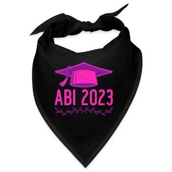 Abi 2023 Abiturienten - Bandana - Schwarz - Vorne