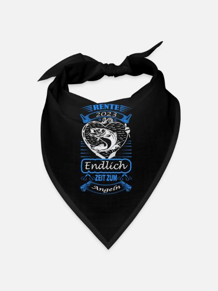Rente 2023 Endlich Zeit Zum Angeln - Bandana - Schwarz