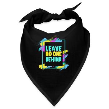 Kein Mensch Ist Illegal Menschenrechte Leave No - Bandana - Schwarz - Vorne