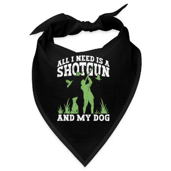 Wachtel Jäger Hund Vogeljagd Wachteljagd - Bandana - Schwarz - Vorne