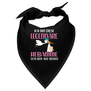 Ich bin diese Legendäre Hebamme Hebamme - Bandana - Schwarz - Vorne