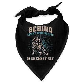 Eishockey Tormann Goalie , Eis Hockey - Bandana - Schwarz - Vorne