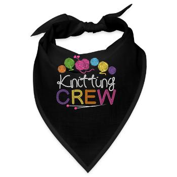 Knitting Knitter Knitting Crew - Bandana - Schwarz - Vorne