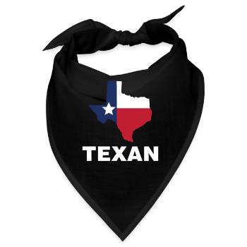 Texaner Texas Stolz Sprüche Texanisch - Bandana - Schwarz - Vorne