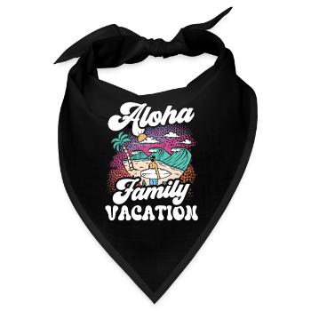 Aloha Familienurlaub Familie Familienferien - Bandana - Schwarz - Vorne