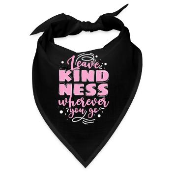 Leave Kindness - Bandana - Schwarz - Vorne