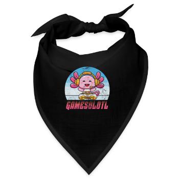 Axolotl Wassertier Wasser Geschenk - Bandana - Schwarz - Vorne