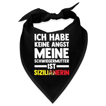 Ich habe keine Angst meine Schwiegermutter ist Siz - Bandana - Schwarz - Vorne
