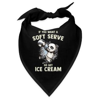 Lustiger Volleyball Soft Serve - Lustiger Panda - Bandana - Schwarz - Vorne