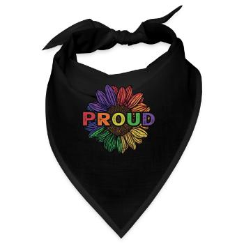 Stolzer Lesbischer Schwuler Lgbt-regenbogenstolz - Bandana - Schwarz - Vorne