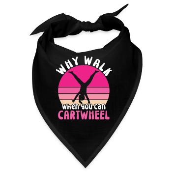 Wagenrad -Gymnast Stürzen - Bandana - Schwarz - Vorne