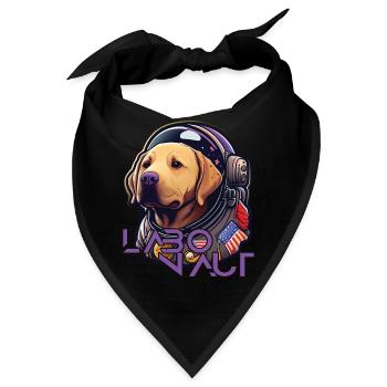LabbiNaut Labrador Astronauten Hundepapa - Bandana - Schwarz - Vorne