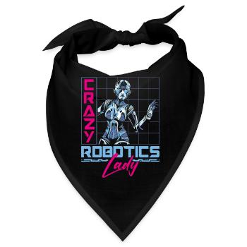 Robot Robotics Engineer Female - Bandana - Schwarz - Vorne