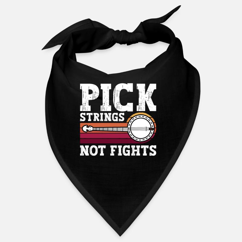 Banjo Pick Strings Not Fights Instrument de Musique Bandana