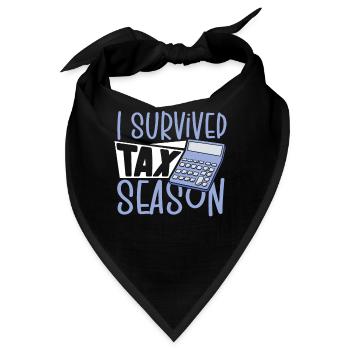 Tax Payment Audit I Survived Tax Season - Bandana - Schwarz - Vorne