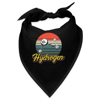 Wasserstoff Element Energie Hydrogen - Bandana - Schwarz - Vorne