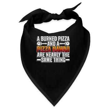 Pizza Anti Pizza Hawaii - Bandana - Schwarz - Vorne