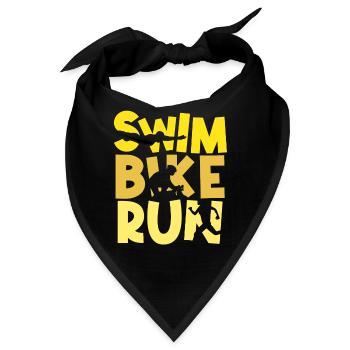 Swim Bike Run Triathletin Triathlet Triathlon - Bandana - Schwarz - Vorne
