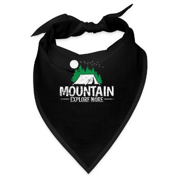 Mountain explore more Urlaub Freiheit - Bandana - Schwarz - Vorne