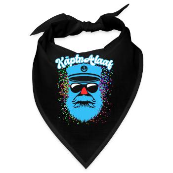 Fastnacht - Karneval - Kapitän Alaaf - Spruch - Bandana - Schwarz - Vorne