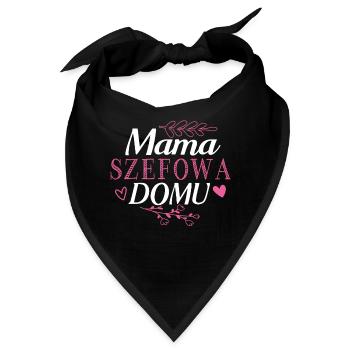 Polnische Sprüche für Mama Beste Mutter Polska - Bandana - Schwarz - Vorne