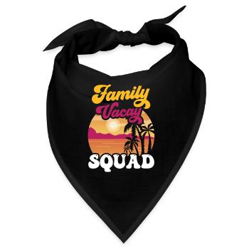 Familienurlaub Squad Familie Familienferien - Bandana - Schwarz - Vorne