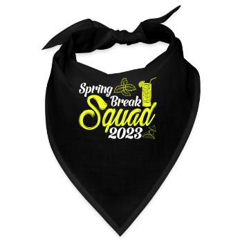Spring Break Squad 2023 Urlaub Spring Break - Bandana - Schwarz - Vorne