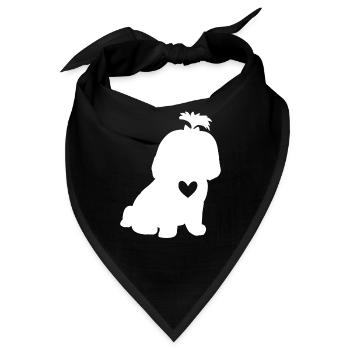 Shih Tzu - Bandana - Schwarz - Vorne