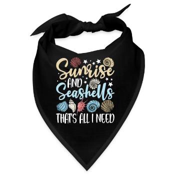 Muscheln sammeln - Bandana - Schwarz - Vorne