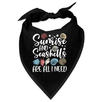 Muscheln sammeln - Bandana - Schwarz - Vorne