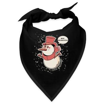 Lüttje Sneeimann Plattdeutsch Schneemann - Bandana - Schwarz - Vorne