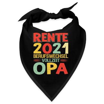 Renteneintritt Opa Großvater Abschiedsgeschenk - Bandana - Schwarz - Vorne