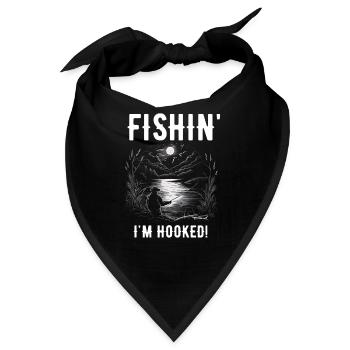 Moonlight Fishin Ich bin süchtig Fischer - Bandana - Schwarz - Vorne