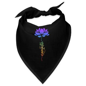 Namaste Lotus Flower Meditation Yoga - Bandana - Schwarz - Vorne
