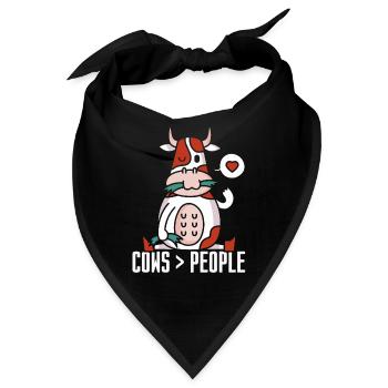 Kühe > Menschen Kuh Milchkuh Bauernhof Tiere - Bandana - Schwarz - Vorne