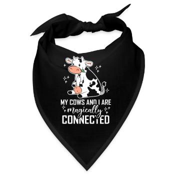 Meine Kühe Und Ich Sind Magisch Verbunden Tiere - Bandana - Schwarz - Vorne
